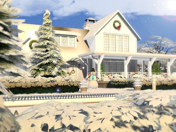 Sims 4 Happy Holidays house by MychQQQ at TSR