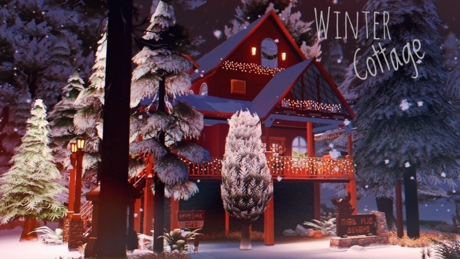 Sims 4 Winter Cottage at Wiz Creations