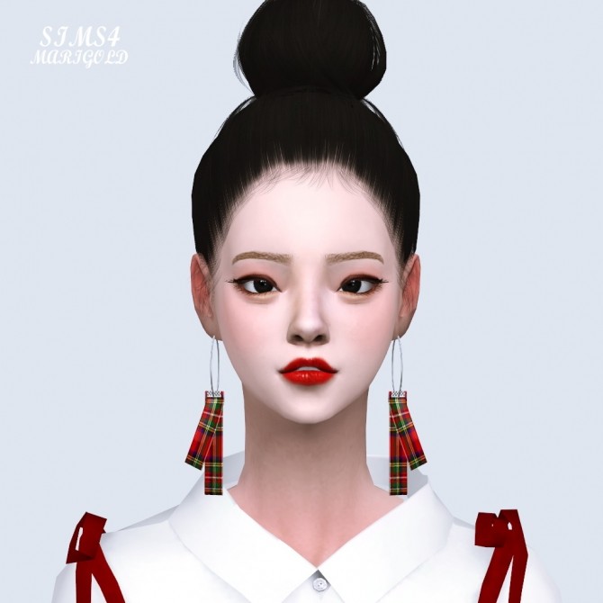 Sims 4 Loop Fabric Earrings at Marigold