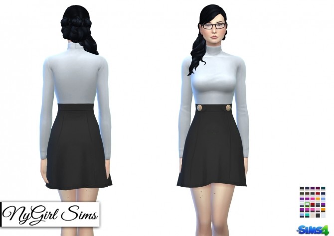 Sims 4 Turtleneck High Waist Dress at NyGirl Sims