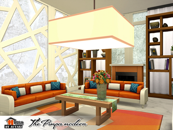 Sims 4 The Pimpa Modern house by autaki at TSR