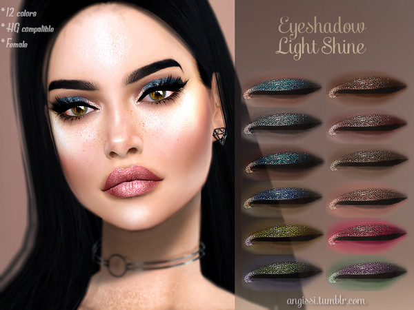 Sims 4 Eyeshadow Light Shine by ANGISSI at TSR