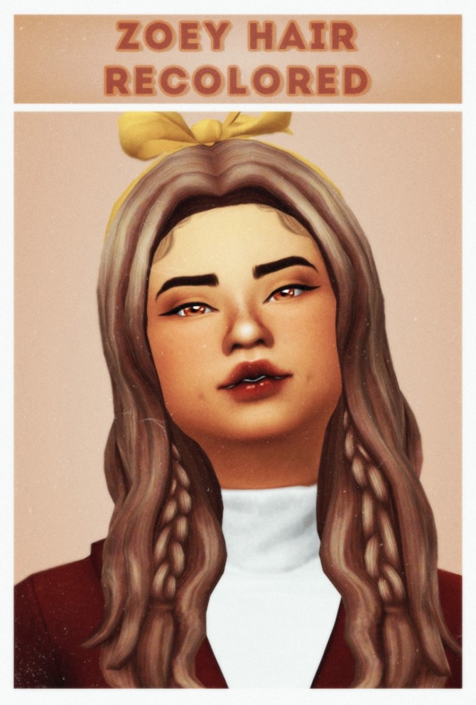 Sims 4 Naevys sims‘ zoey hair recolors at cowplant pizza