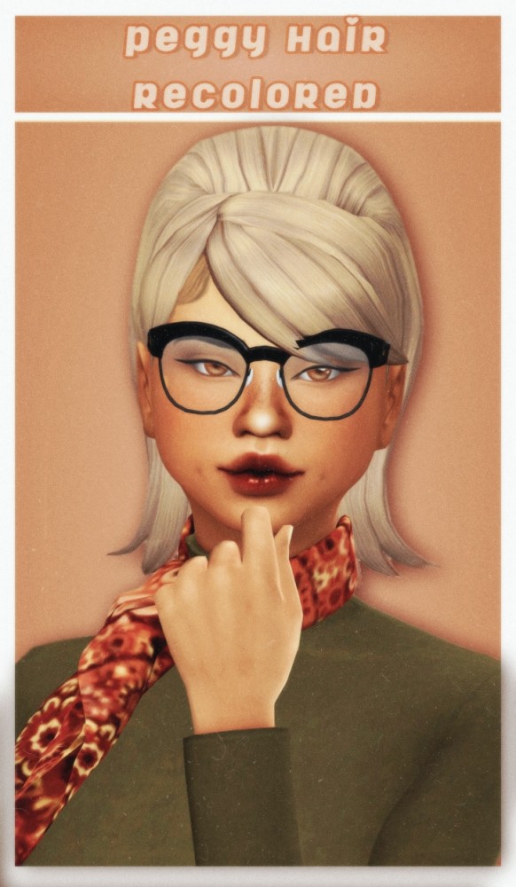 Sims 4 Simduction‘s peggy hair recolors at cowplant pizza