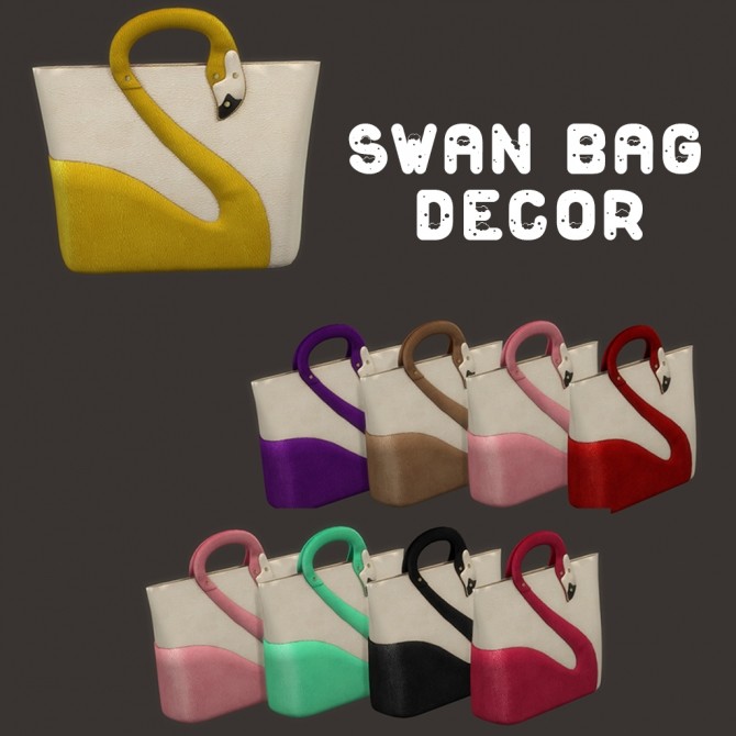 Sims 4 Swan bag decor at Leo Sims