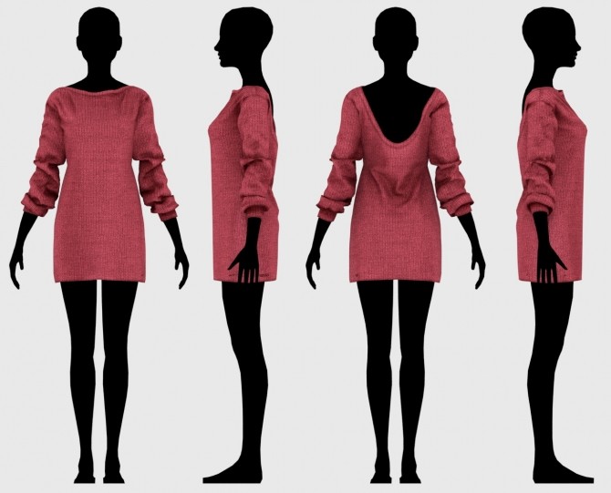 Sims 4 Hazel Sweater Dress at Daisy Pixels