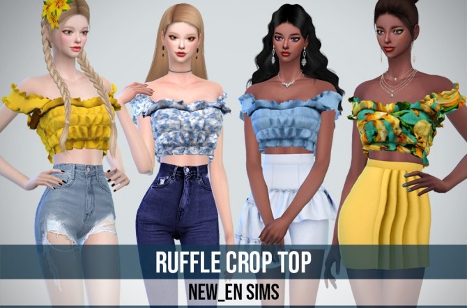 Sims 4 Ruffle Crop Top at NEWEN