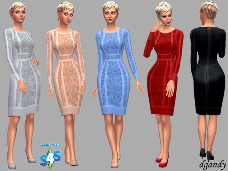 Stella dress by dgandy at TSR » Sims 4 Updates