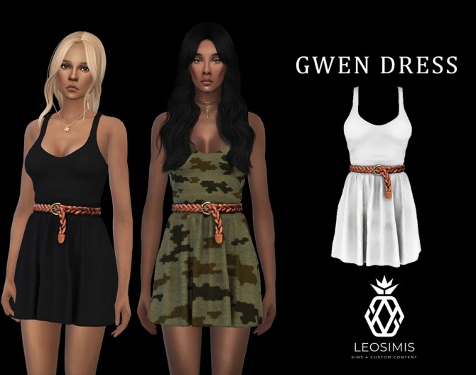 Sims 4 Gwen Dress at Leo Sims