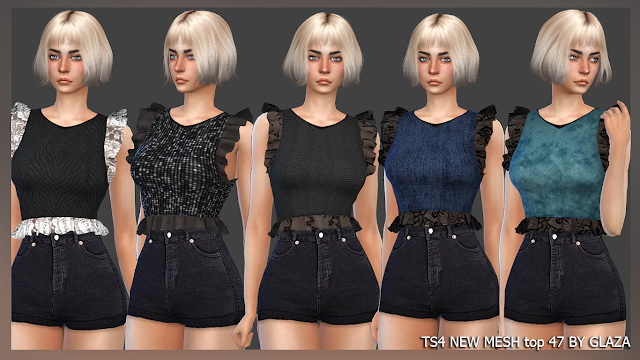 Sims 4 Top 47 at All by Glaza