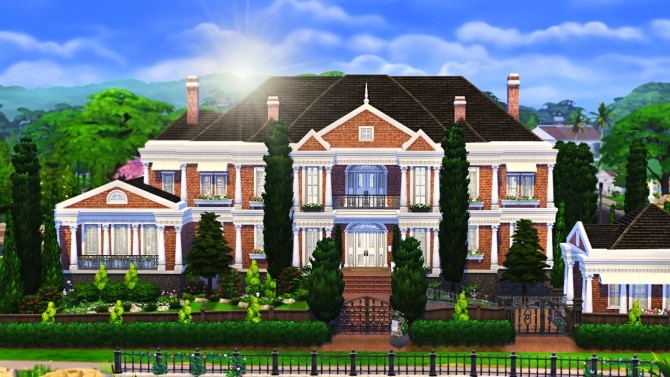 Sims 4 CHRISTMAS COLONIAL big family home at BERESIMS