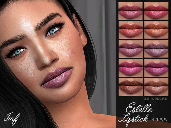 Sims 4 IMF Estelle Lipstick N.138 by IzzieMcFire at TSR