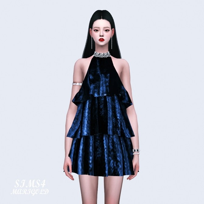 Sims 4 Philosophy Halterneck Dress at Marigold