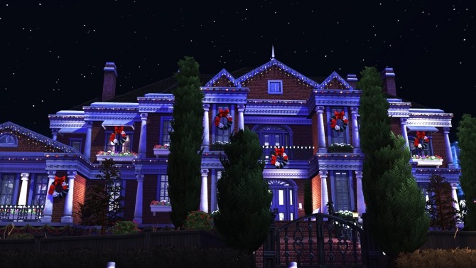 Sims 4 CHRISTMAS COLONIAL big family home at BERESIMS