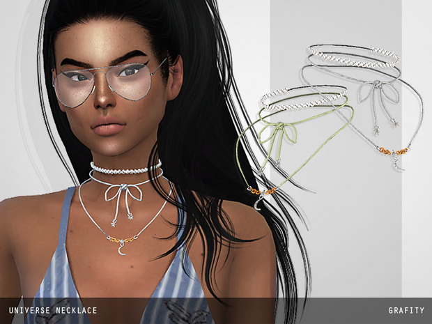 Sims 4 UNIVERSE NECKLACE at Grafity cc