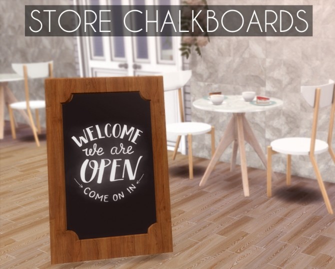 Sims 4 Store Chalkboards at Descargas Sims