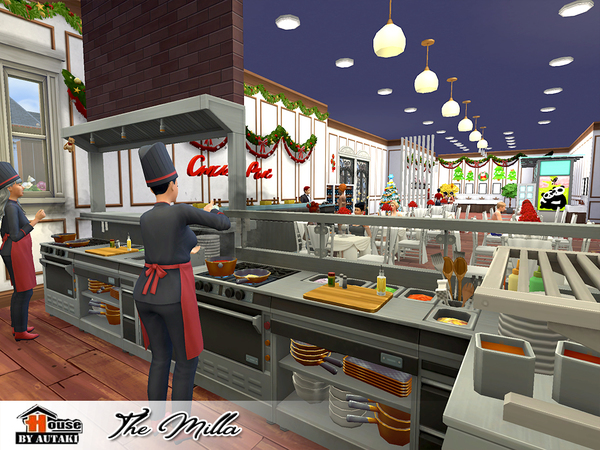 Sims 4 The Milla restaurant by autaki at TSR