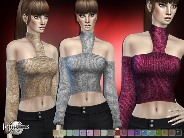 Sims 4 Chesly top by jomsims at TSR