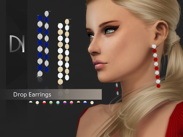 Sims 4 Drop Earrings by DarkNighTt at TSR