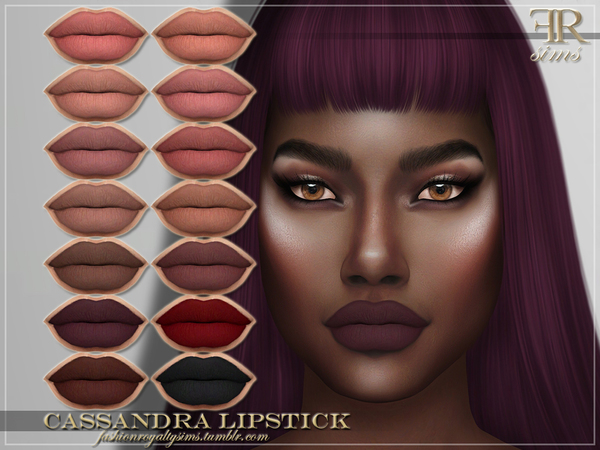 Sims 4 FRS Cassandra Lipstick by FashionRoyaltySims at TSR