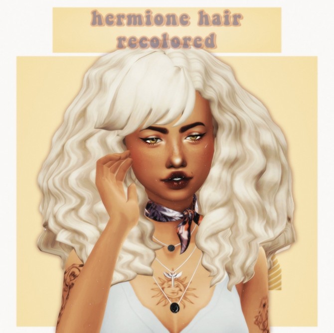 Sims 4 Cowconuts‘s adorable hermione hair recolours at cowplant pizza
