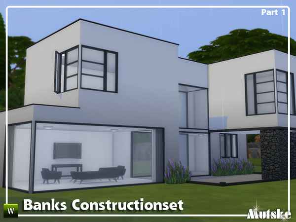 Sims 4 Banks Construction set Part 1 by mutske at TSR