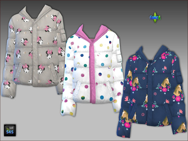 Sims 4 Winter jackets and hats for girls by Mabra at Arte Della Vita
