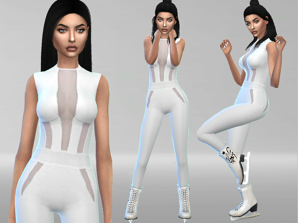 Sims 4 Ice Skating Jumpsuit by Puresim at TSR