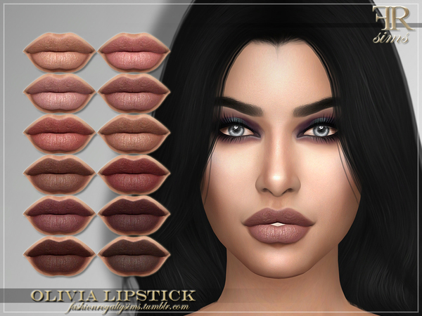 Sims 4 FRS Olivia Lipstick by FashionRoyaltySims at TSR