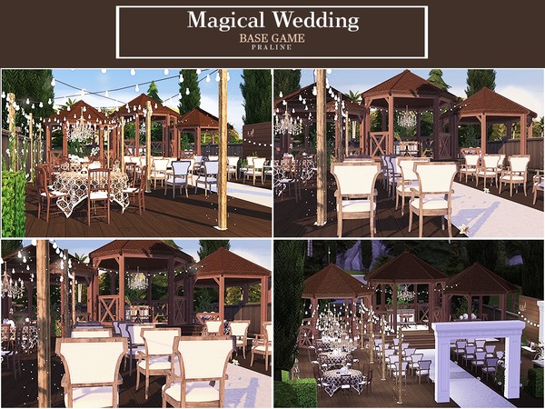 Sims 4 Magical Wedding venue by Pralinesims at TSR