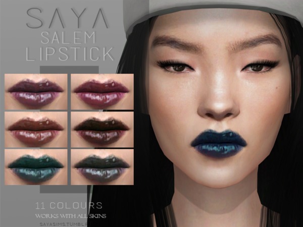 Sims 4 Salem Lipstick by SayaSims at TSR