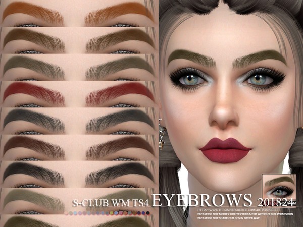 Sims 4 Eyebrows 201824 by S Club WM at TSR