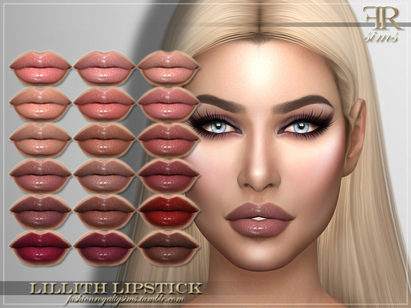 Sims 4 FRS Lillith Lipstick by FashionRoyaltySims at TSR