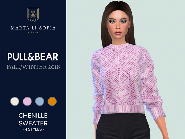 Sims 4 Chenille Sweater by martalisofia at TSR