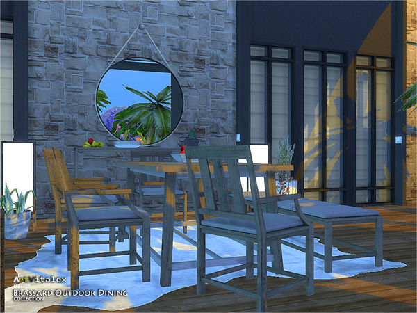Sims 4 Brassard Outdoor Dining by ArtVitalex at TSR