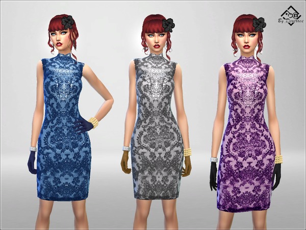 Sims 4 Holidays Pencil Dress by Devirose at TSR