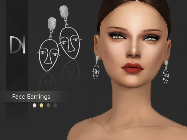 Sims 4 Face Earrings by DarkNighTt at TSR
