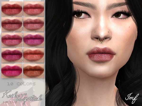 Sims 4 IMF Keiko Lipstick N.140 by IzzieMcFire at TSR
