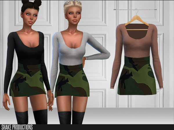 Sims 4 210 Dress by ShakeProductions at TSR