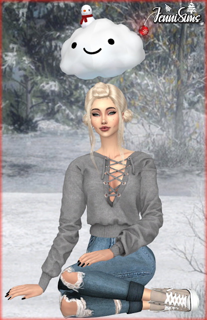 Sims 4 Christmas Goodies: Accessory Cloud, Lipsticks Xmas at Jenni Sims