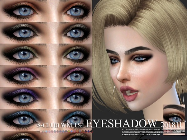 Sims 4 Eyeshadow 201811 by S Club WM at TSR