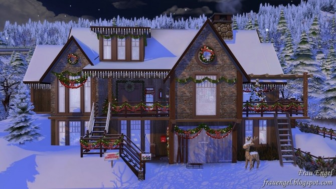 Sims 4 Christmas Flowers Cottage at Frau Engel
