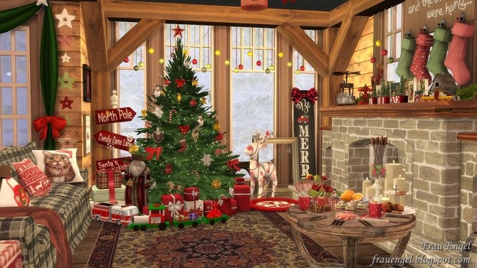 Sims 4 Christmas Flowers Cottage at Frau Engel