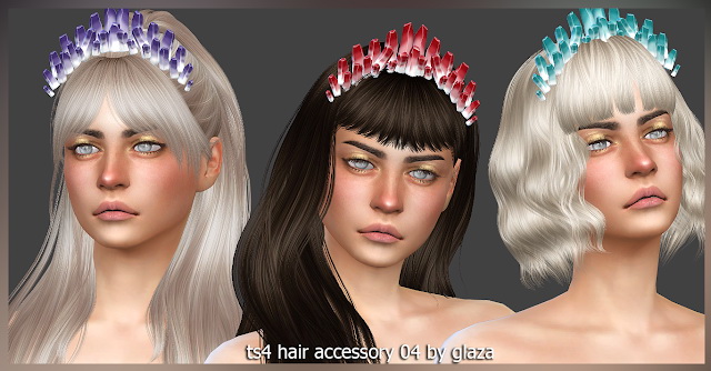 Sims 4 Hair accessory 04 (P) at All by Glaza