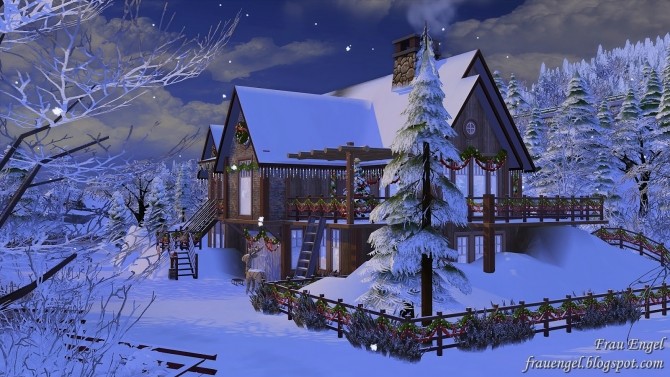 Sims 4 Christmas Flowers Cottage at Frau Engel