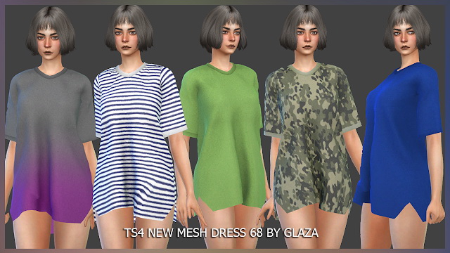 Sims 4 DRESS 68 at All by Glaza