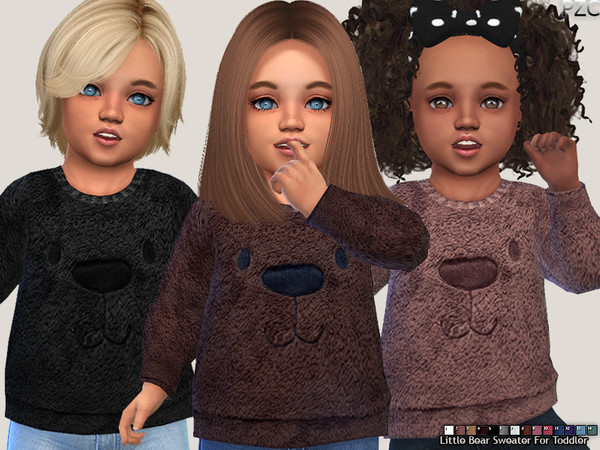 Sims 4 Toddler Onesie Collection and Little Bear Sweater Set by Pinkzombiecupcakes at TSR