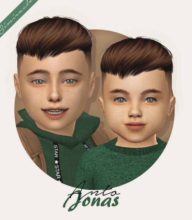 Sims 4 Anto Jonas hair for kids and toddlers at Simiracle