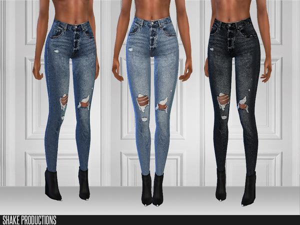 Sims 4 206 SET 4 Different Jeans by ShakeProductions at TSR