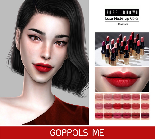 Sims 4 Luxe Matte Lip Color at GOPPOLS Me